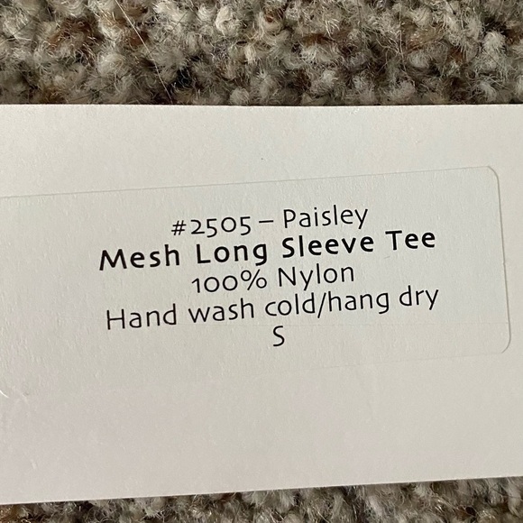 SHELIA MOON Mesh Long Sleeve Pink Floral Paisley Top with Back Pockets, sz Small - Picture 7 of 12